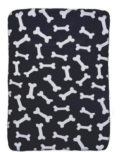 Animal/Pet/Dog/Cat - Fleece Blanket - Bone Design - 100cm x 70cm