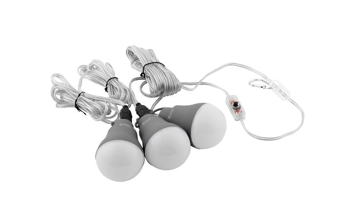 Outwell - USB/Mains - Epsilon Bulb Set - White - Set 3 - Caravan/Tent/Motorhome