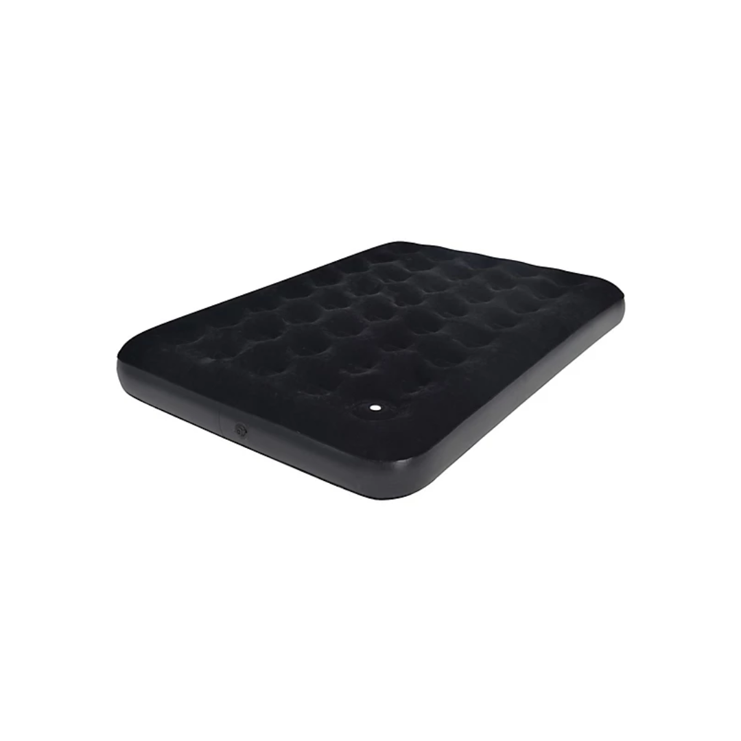 Avenli Flocked Double Airbed with Built-in Foot Pump