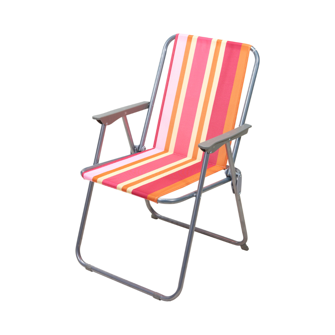 Striped Folding Deck Chair