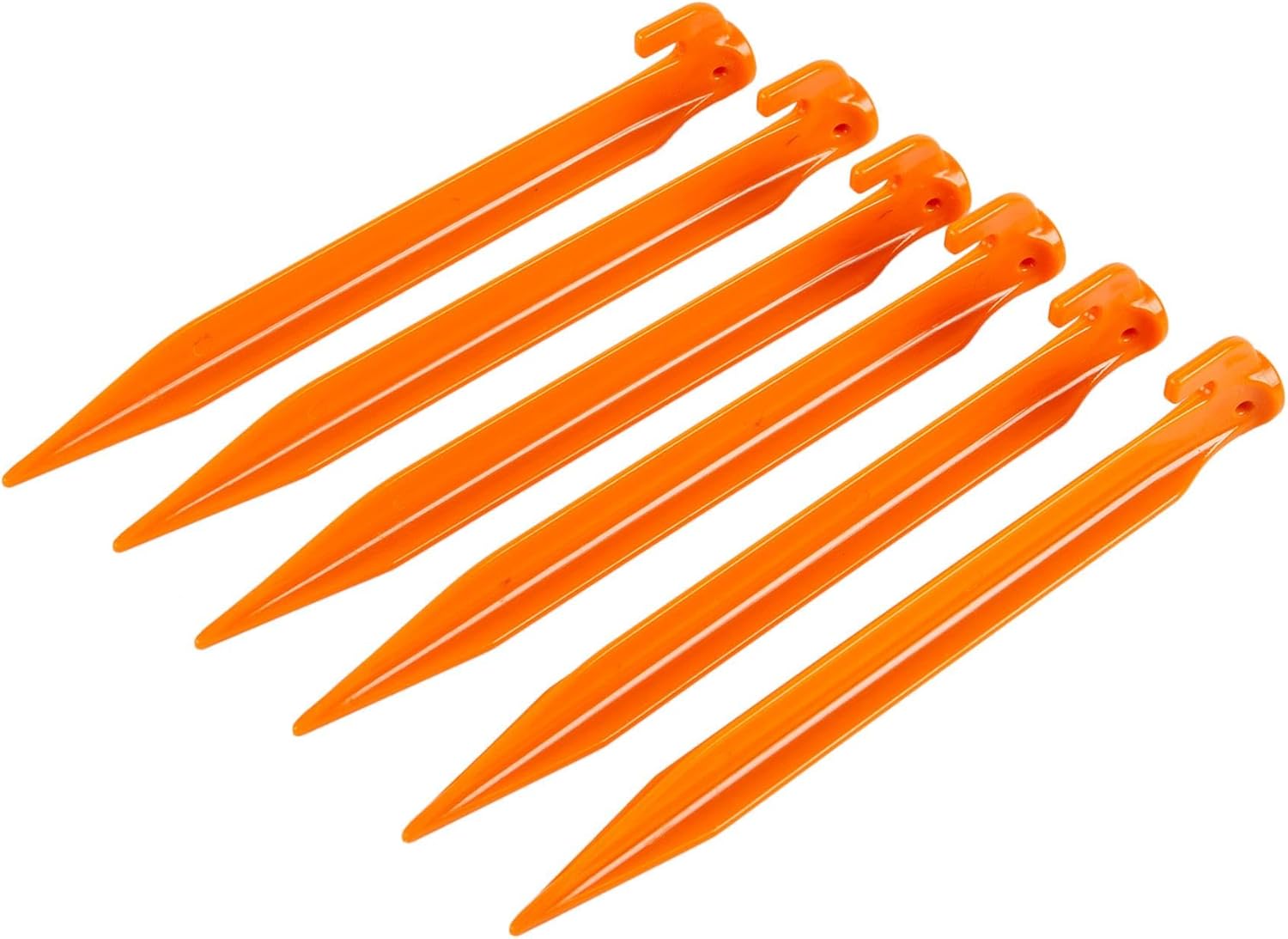 Redwood - Plastic Tent Pegs - 22cm - Red - Pack of 6 - Camping/Travel