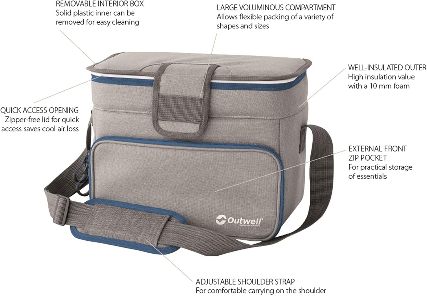 Outdoor/Camping/Caravan/Beach - Outwell - Albatross L - 12 Litre Cool Bag/Box