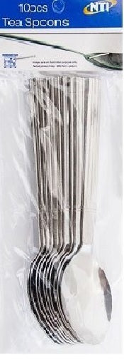 Kitchenware/Motorhome/Caravanning - 10 x Tea Spoon/Teaspoons - Stainless Steel