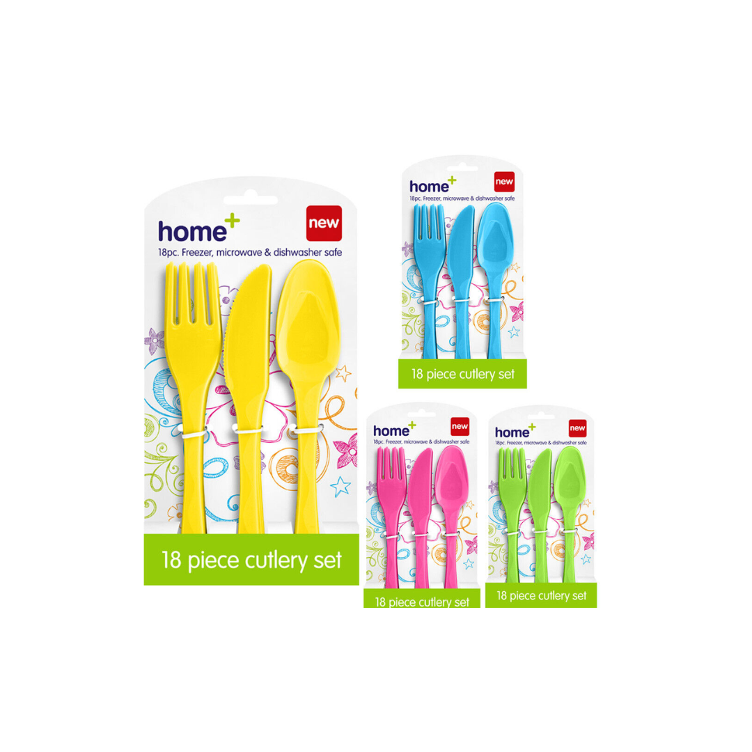 Home 18 Piece Cutlery Set – Plastic