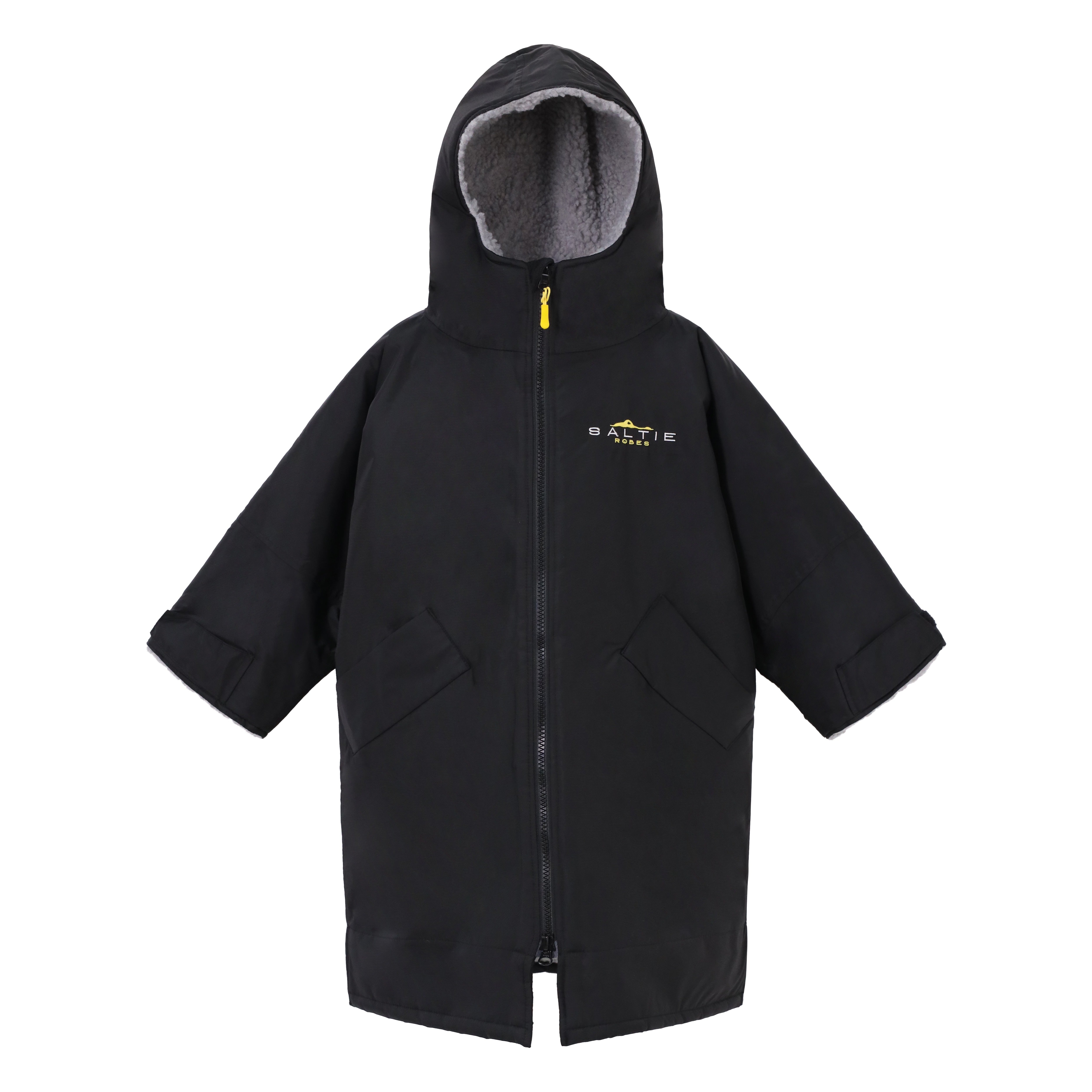 Saltie Junior Changing Robe - Black/Grey