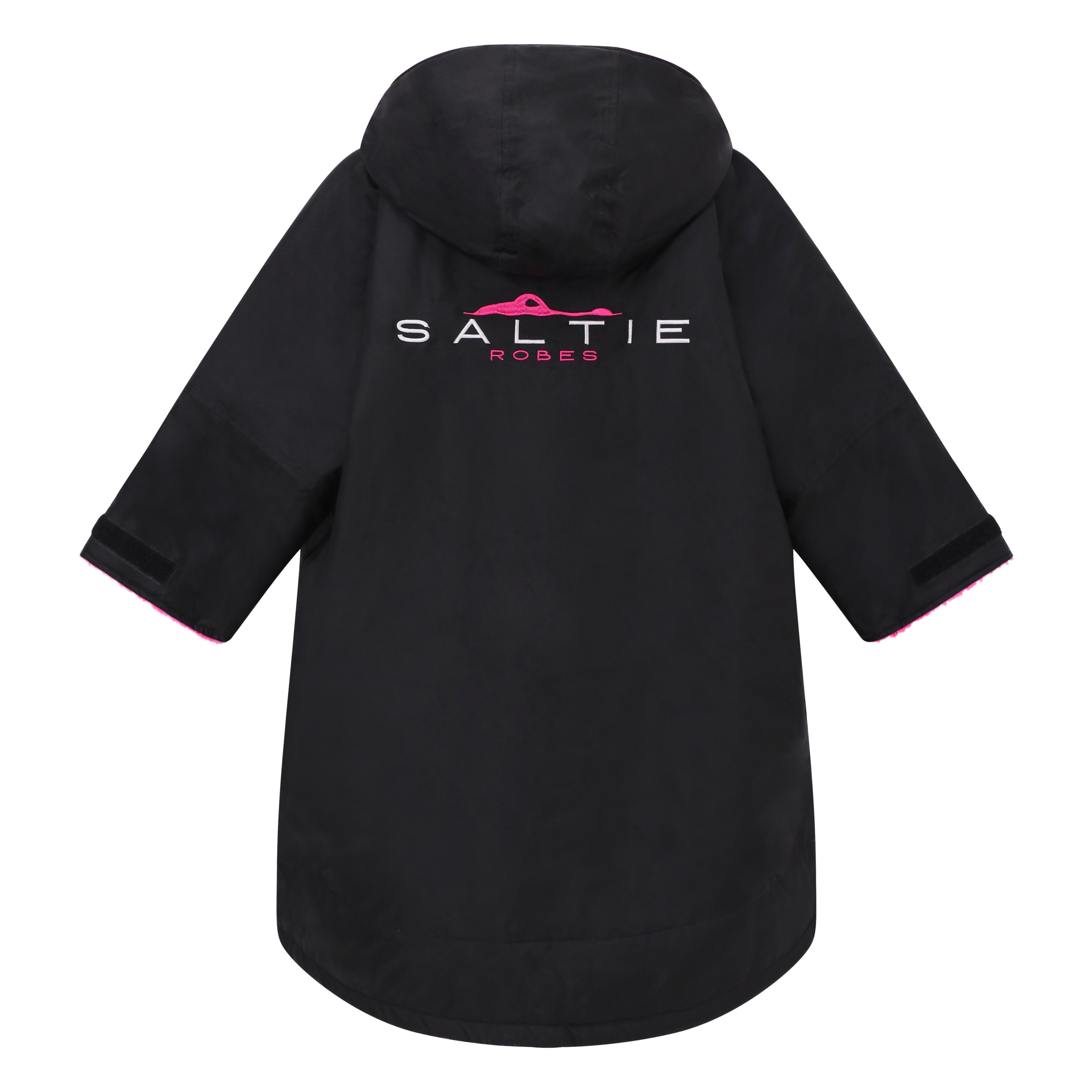 Saltie Junior Changing Robe - Black/Hot Pink