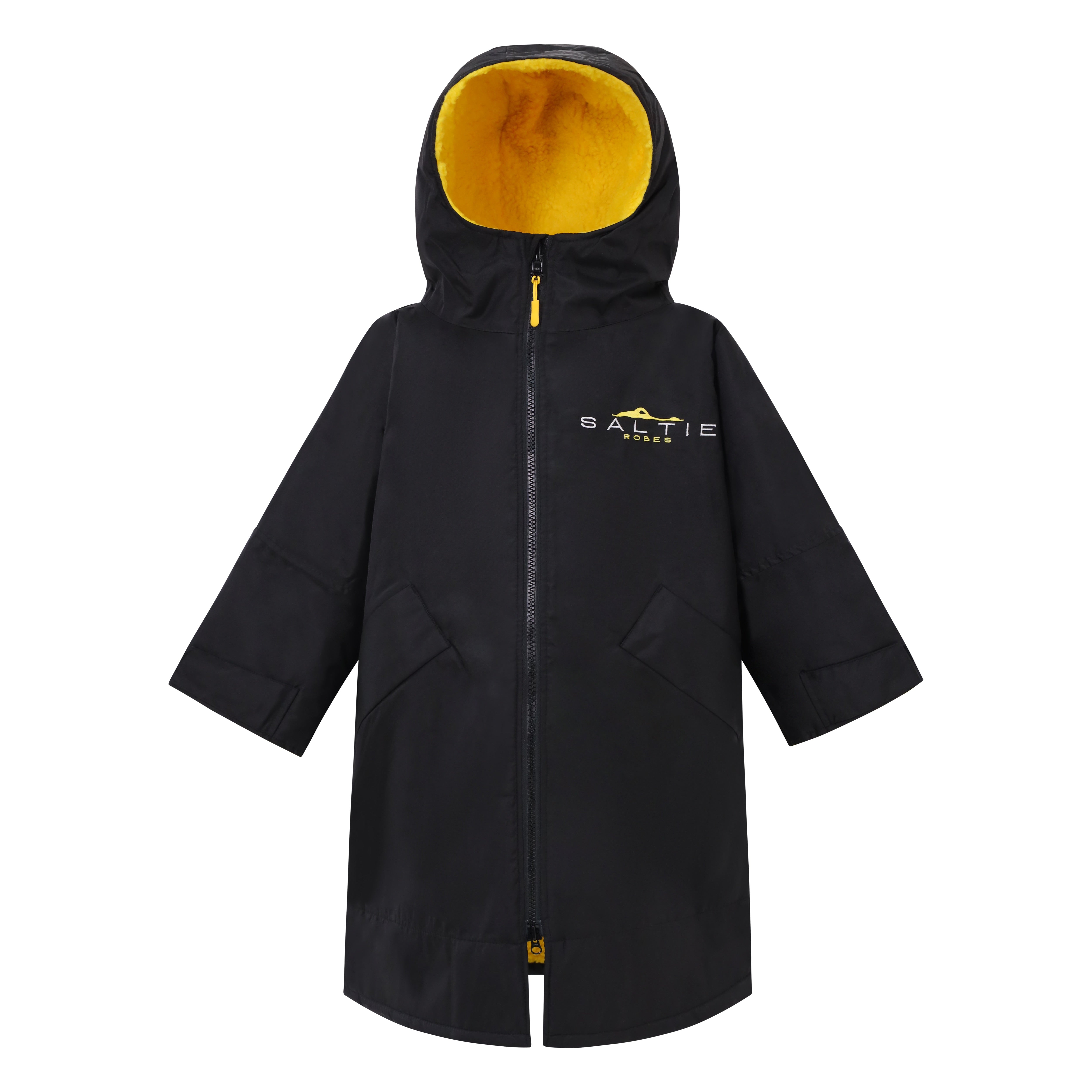 Saltie Junior Changing Robe - Black/Yellow