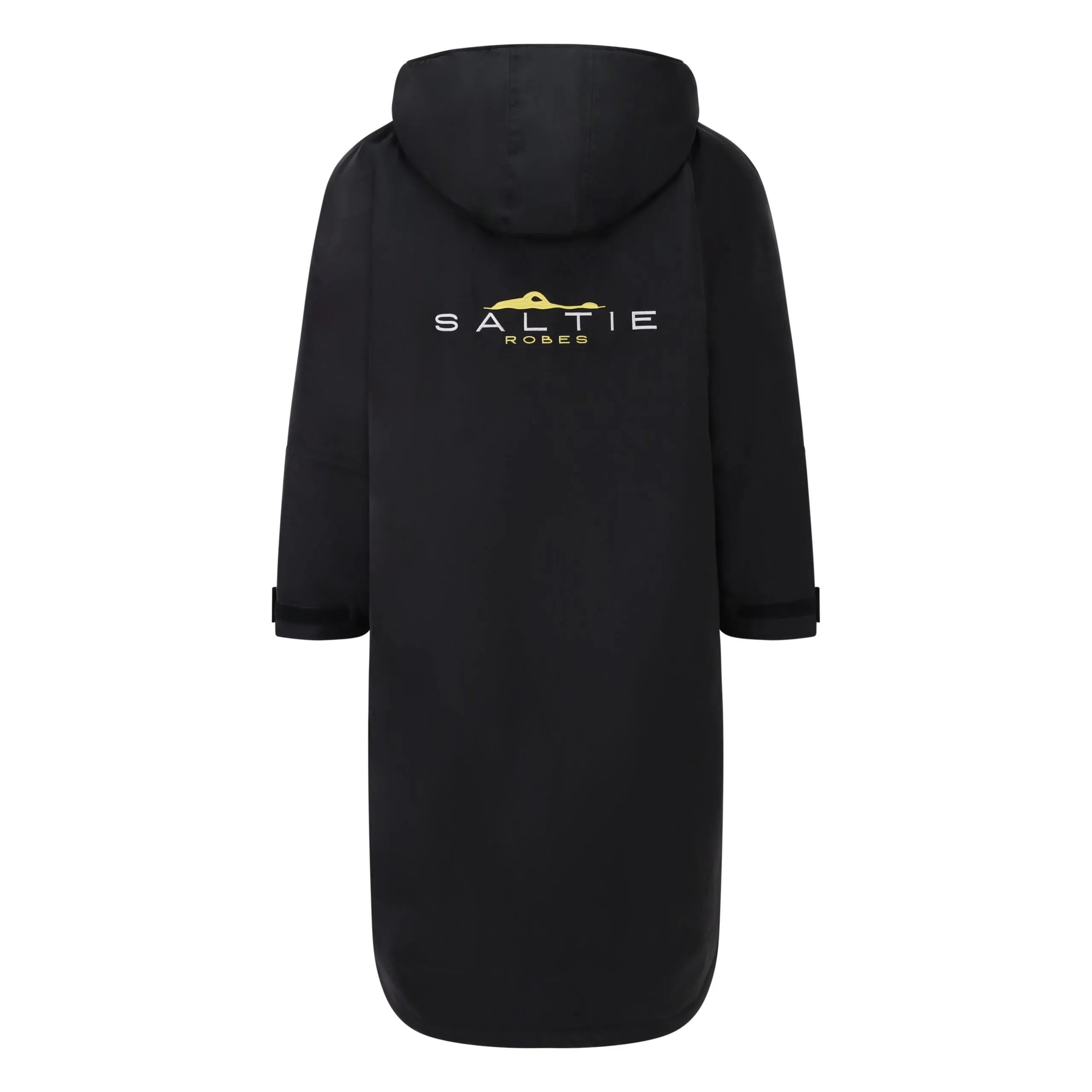 SALTIE Changing Robe in grey, weather resistant, perfect for changing on the beach and made using 100% recycled materials. The SALTIE changing robe is designed keep you warm and dry during your sea swim, beach walks and all of your outdoor adventures.