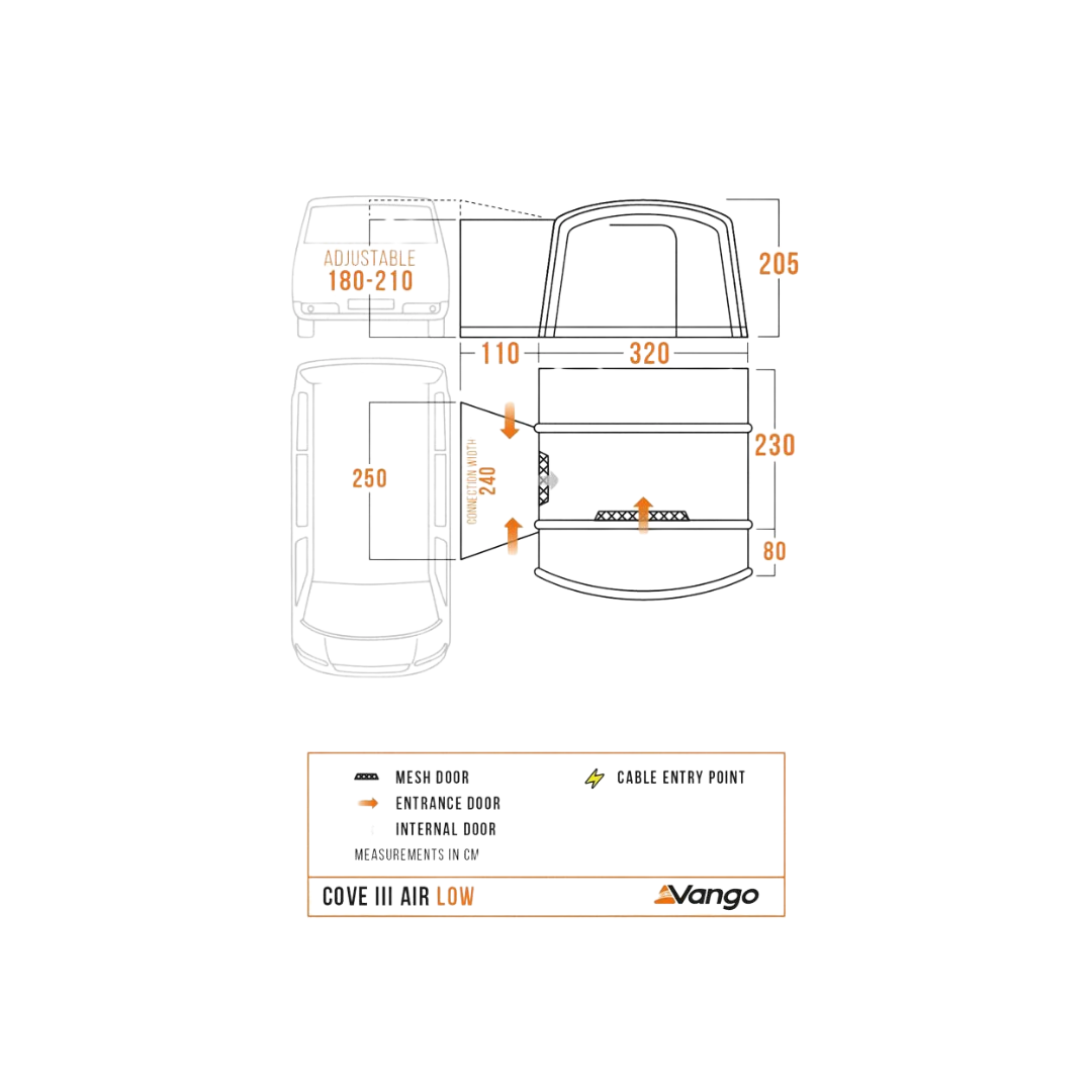 Vango Air Cove III Low Campervan Awning