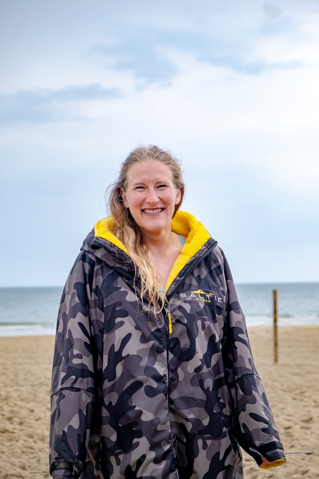 Saltie Elite Changing Robe - Storm Camo/Yellow